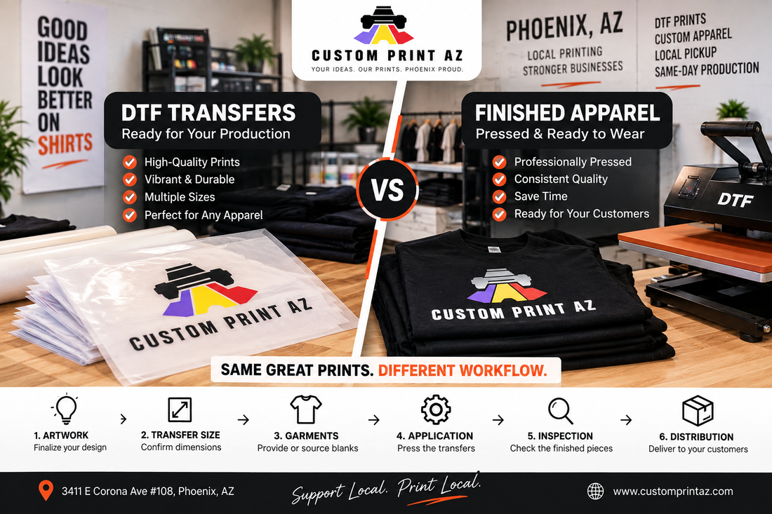 DTF Transfers vs. Finished Pressed Apparel: Who Owns the Final Production Step?
