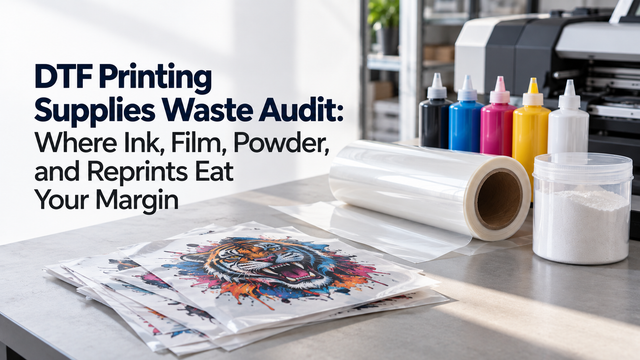 DTF Printing Supplies Waste Audit: Where Ink, Film, Powder, and Reprints Eat Your Margin — article cover